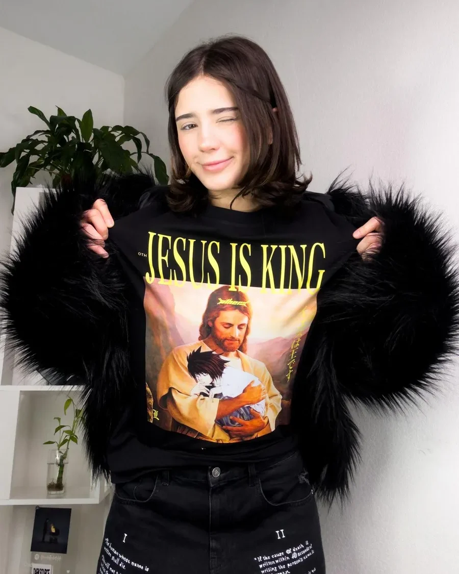 Футболка оверсайз с принтом Jesus Is King