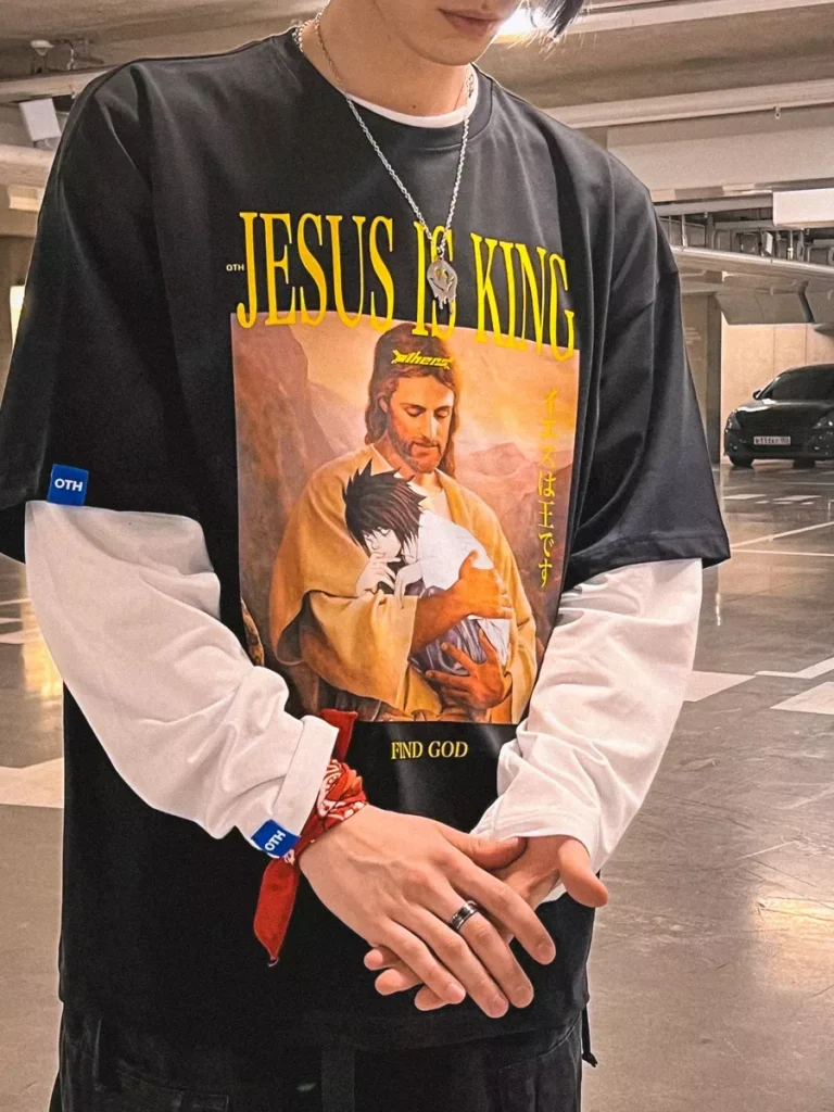 Футболка оверсайз с принтом Jesus Is King