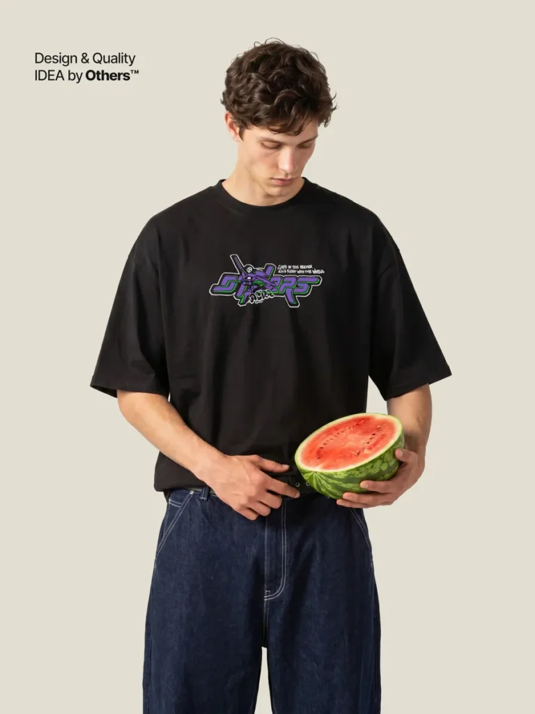 Футболка с принтом оверсайз аниме Evangelion