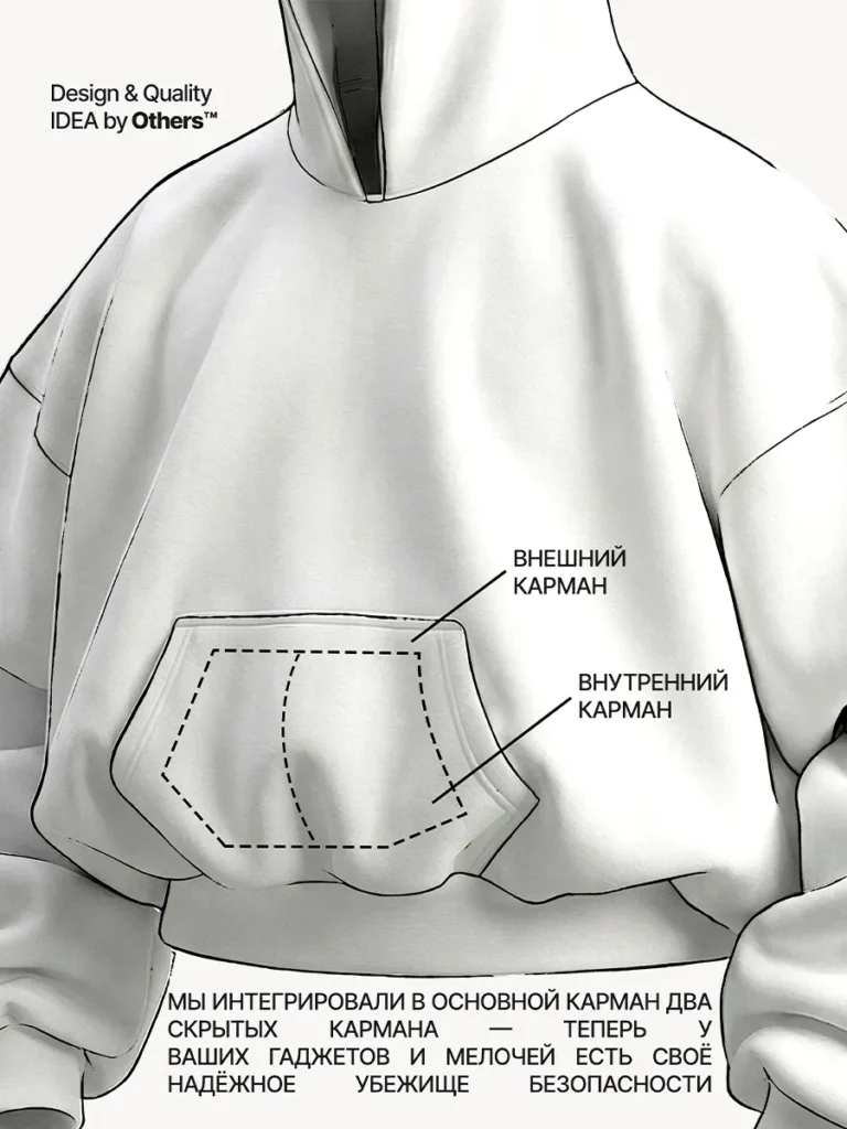Худи оверсайз базовое однотонное