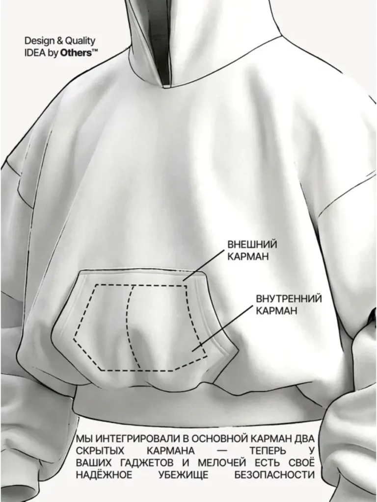 Худи с начесом оверсайз