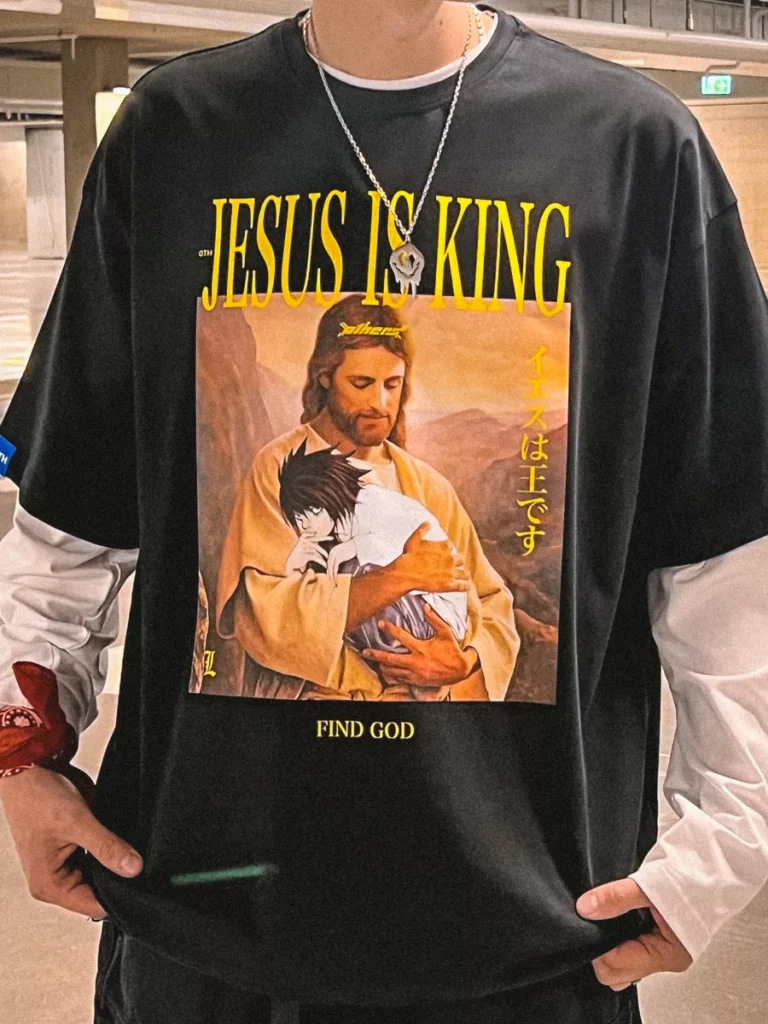 Футболка оверсайз с принтом Jesus Is King